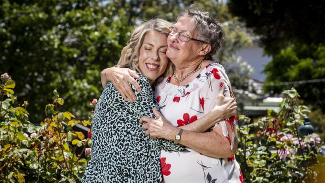 Jessica Chappell and her mother Joy Ipsen, who has been by her side for the good and the bad life has thrown at her. Picture: Jake Nowakowski