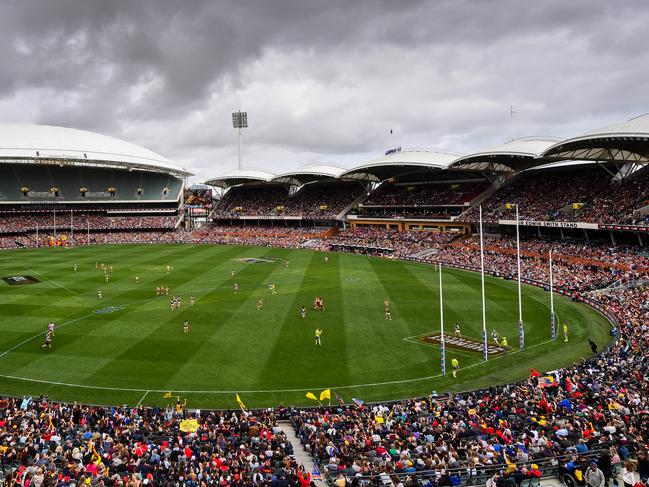 The Adelaide Oval has hosted some memorable moments since it was redeveloped and reopened in 2013, including the 2019 AFLW grand final in March, when a record-breaking number of fans attended a women’s sporting match. Picture: Daniel Kalisz/Getty Images