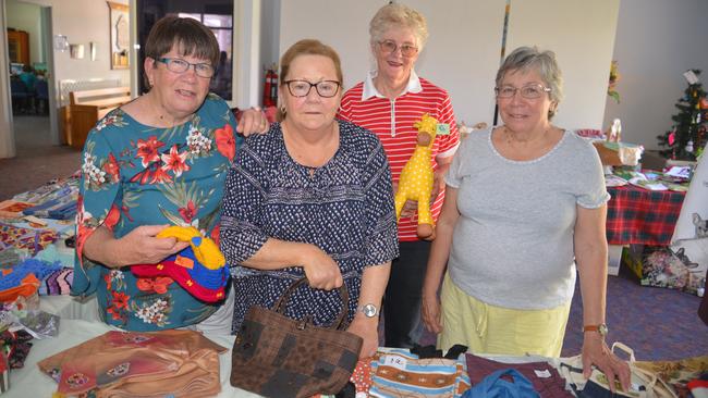 Ann-Maree Clark, Jonno Cowan, Margaret Kelly and Marilyn Roper at the Warwick Uniting Church Spring Fair in 2018. Picture: Gerard Walsh