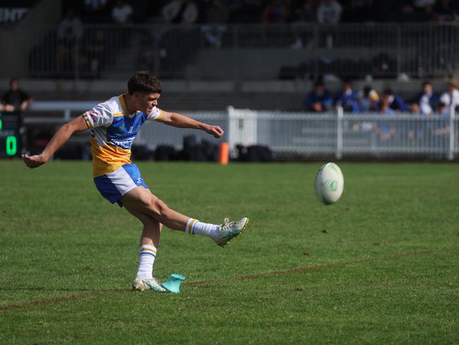 Pictured is The Peter Mulholland Cup at Ringrose Park, Wentworthville today. Patrician Brothers Blacktown v Matraville SHS. Picture: Tim Hunter.