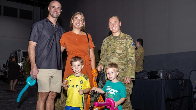 Nathan Lee, Ana Neser, Archer Lee, Ryder Lee and LCPL Annabel Counsel. Picture: Pema Tamang Pakhrin