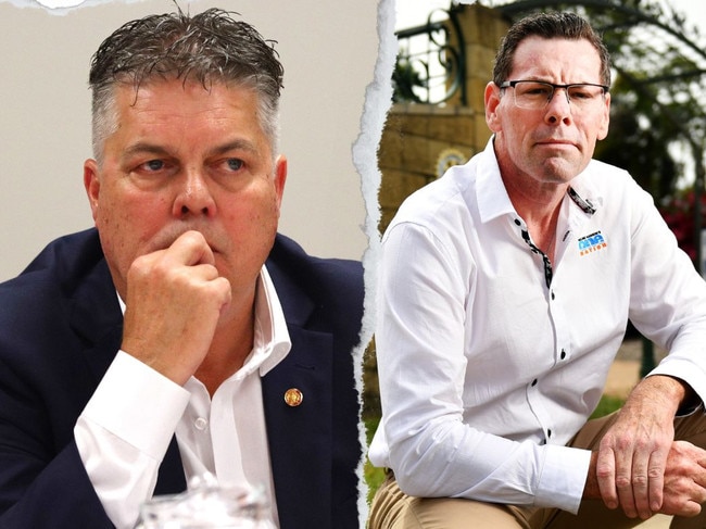 Aaron Harper has made stunning claims against mayoral candidate Troy Thompson in state parliament.