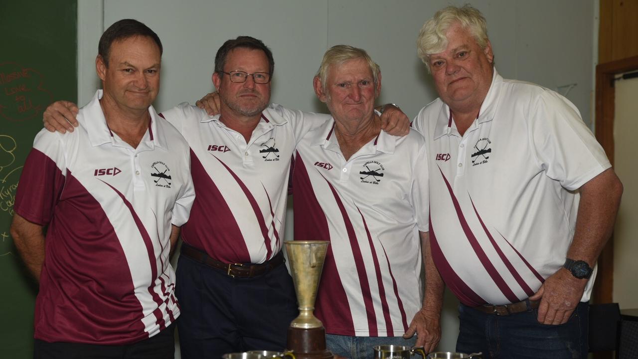 The Capella team of George Bridgeman, Geoff Braun, Selwyn Mitchell and Ken Gersbach is back to defend their title in the Robinson Cup this weekend. Photo: Contributed.