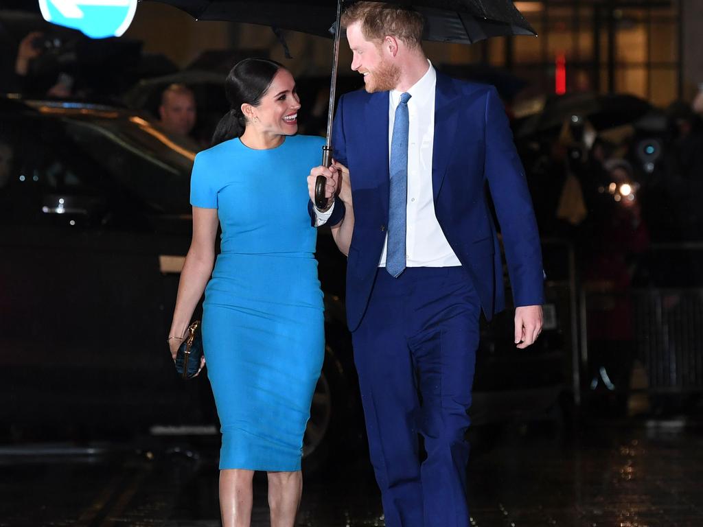 The couple at one of their final engagements is London earlier this month. Picture: DANIEL LEAL-OLIVAS / AFP)