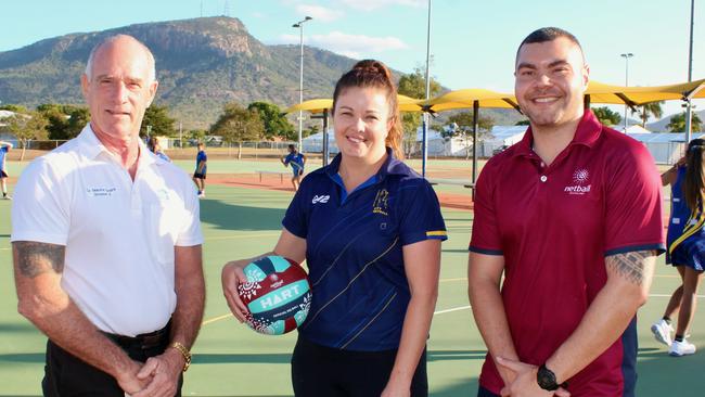 Cr Maurie Soars, TCNAI Operations Manager Natalie Parsloe and NQ’s Luke Asi.