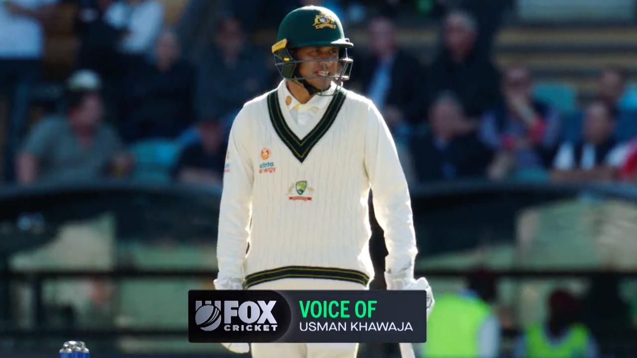 Khawaja was mic'd up during the second test against the West Indies.