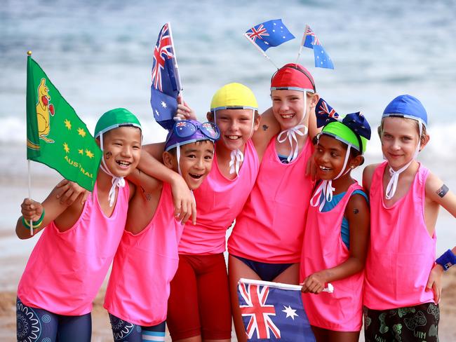 NETWORK SPECIAL.  MUST TALK WITH NETWORK PIC DESK BEFORE PUBLISHING.  14/01/25,  AUSTRALIA DAY WRAP 2025.  SURF LIFE SAVING NIPPERS Sophia Lipman 11, Amelie Gurkhi 8, Charlie Lipman 11, Edwards Gunoz 9, Alex Chua 8 and Kian Foo 9.  Picture Jeff Darmanin