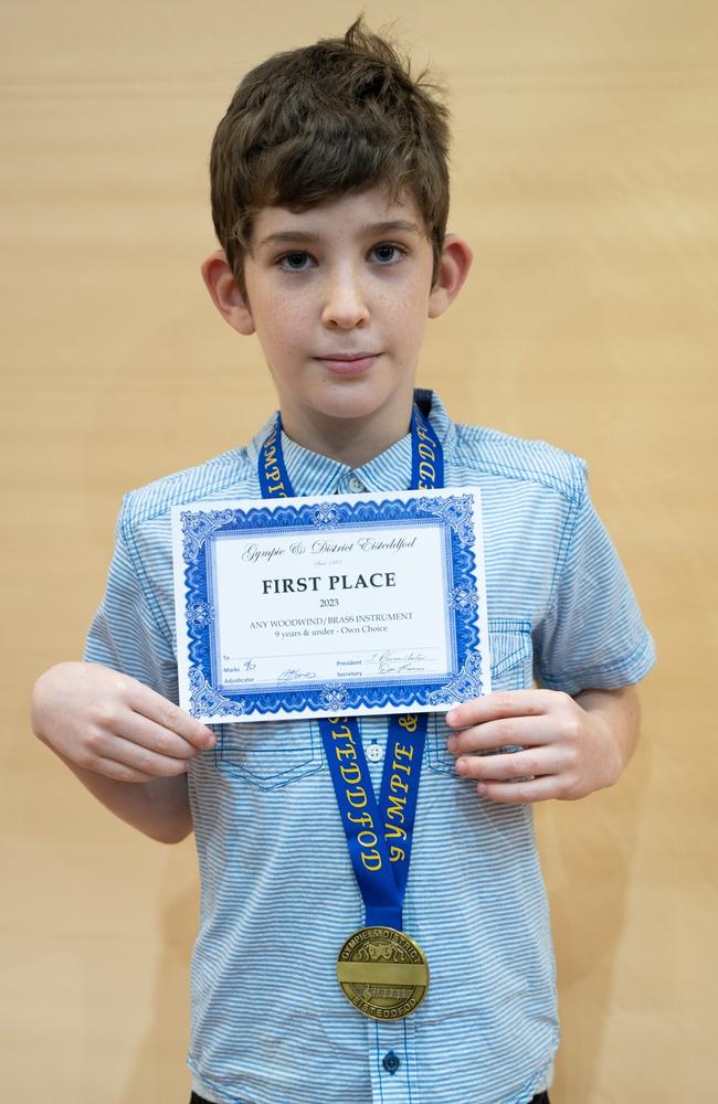 Congratulations Malachi Heron, who won first place for this trombone solo (9 years and under) at the Gympie Eisteddfod. August 1, 2023. Picture: Christine Schindler