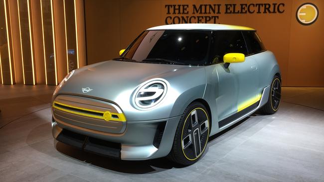The Mini Electric Car concept previewed at the Frankfurt motor show. Picture: Joshua Dowling.