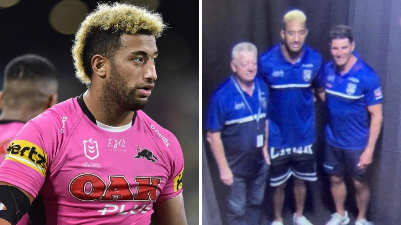 Viliame Kikau pictures in Bulldogs colours. Photo: Twitter, Getty.