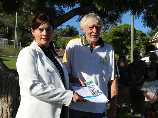 Robertson federal Liberal MP Lucy Wicks has joined the fight to fix Lushington Street, East Gosford, with Ken Campbell and fellow residents.