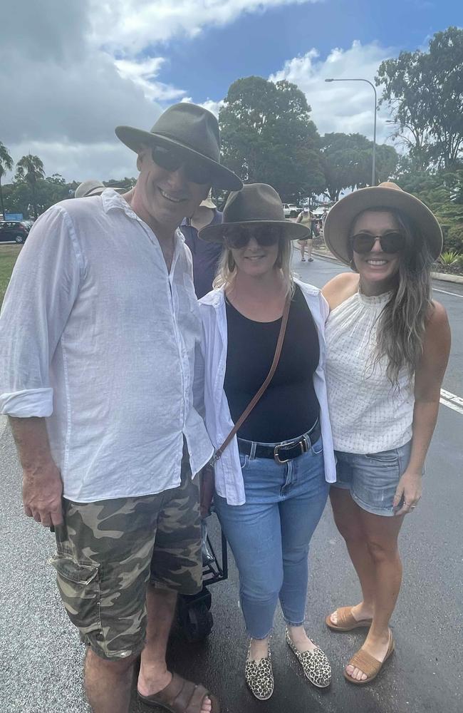 Peter Gabe, Gatel McNair and Susan Perkins at the SummerSalt festival at Seafront Oval, Pialba on March 9, 2024. Credit: Adam Miller