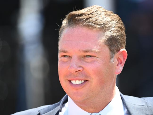 MELBOURNE, AUSTRALIA - FEBRUARY 17: Owner James Harron is seen after Aardvark won Race 3, the Tcl Talindert Stakes, during Melbourne Racing at Flemington Racecourse on February 17, 2024 in Melbourne, Australia. (Photo by Vince Caligiuri/Getty Images)