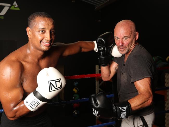 Jubelin said he discovered much about Khalid Baker’s character while sparring in the ring. Picture: Annette Dew