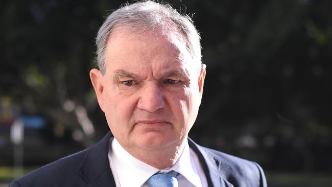 Paul Pisasale outside Brisbane District Court on Wednesday. Picture: AAP/Dave Hunt