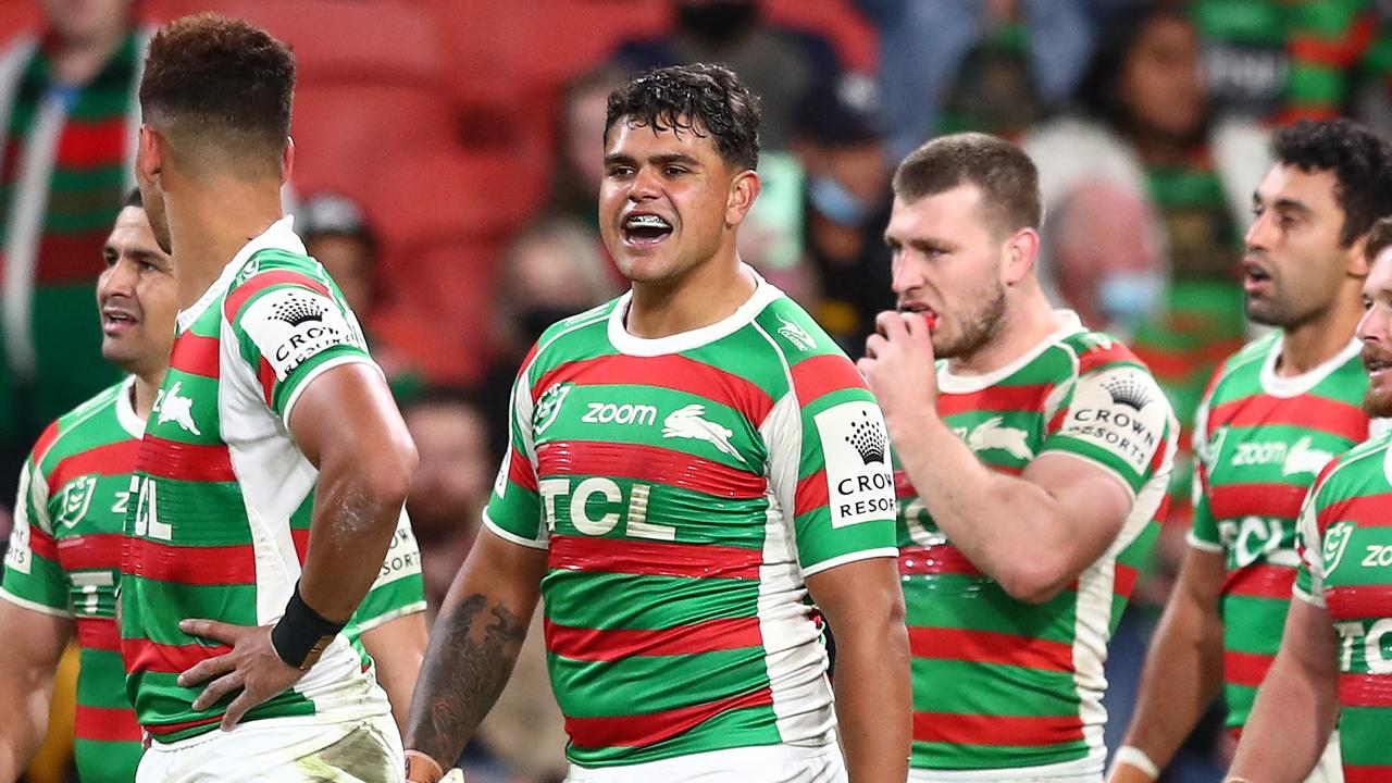 Latrell Mitchell’s season is over after he copped a six-week suspension. Picture: Chris Hyde/Getty Images