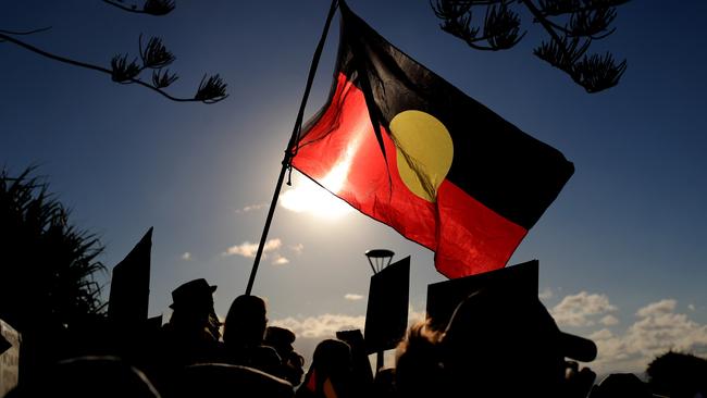 June 1995, then governor-general Bill Hayden proclaimed the Aboriginal flag a ‘flag of significance to the Australian ­nation’. Picture: Scott Powick