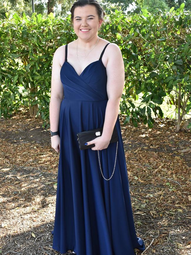 Chelsea Bycroft couldn't wait for the Mackay State High School 2021 Year 12 formal, November 16, 2021. Photo: Tara Miko and Janessa Ekert