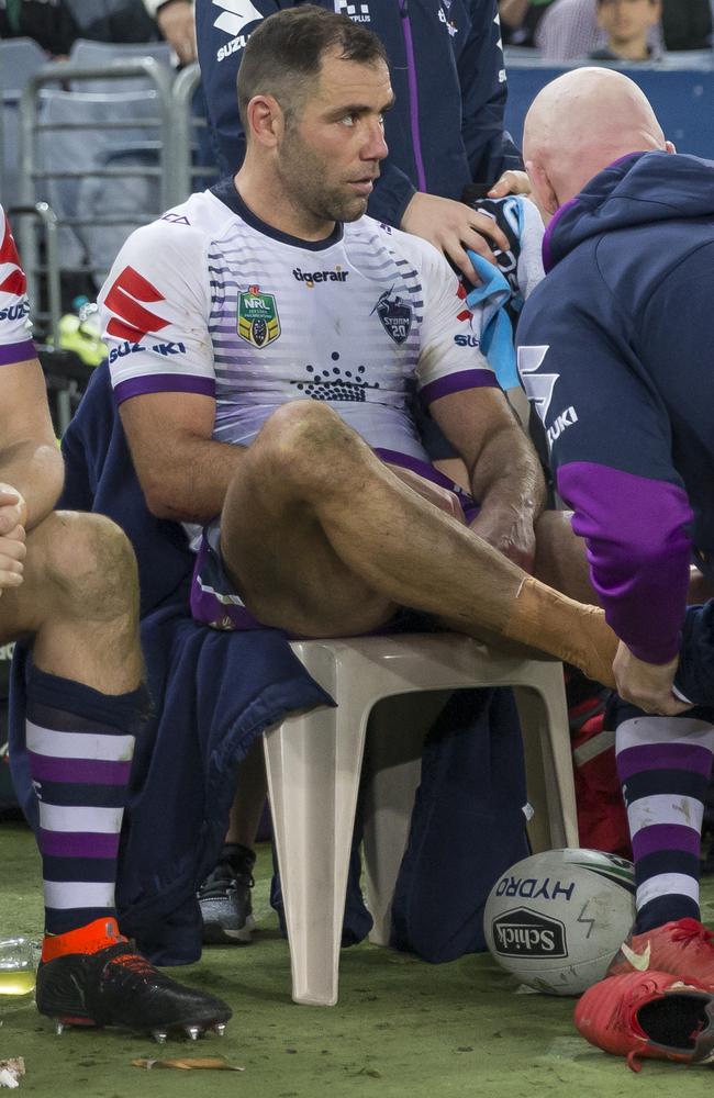 Cameron Smith was forced off with injury on the weekend.