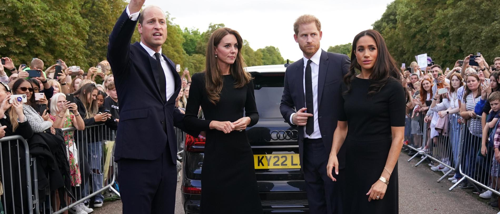 Prince William and Kate will appear as obliging as they did on that joint walkabout after the Queen‘s death in September when they looked at flowers laid in the grounds of Windsor Castle. Photo: Getty Images