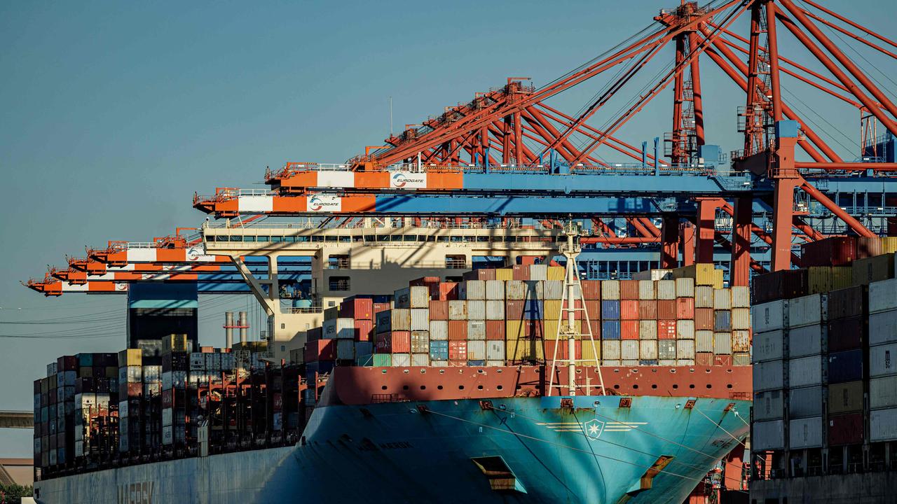 Shipping companies, including Maersk, have suspended operations in the Red Sea, instead diverting vessels around The Cape of Good Hope. Picture: AFP / Axel Heimken