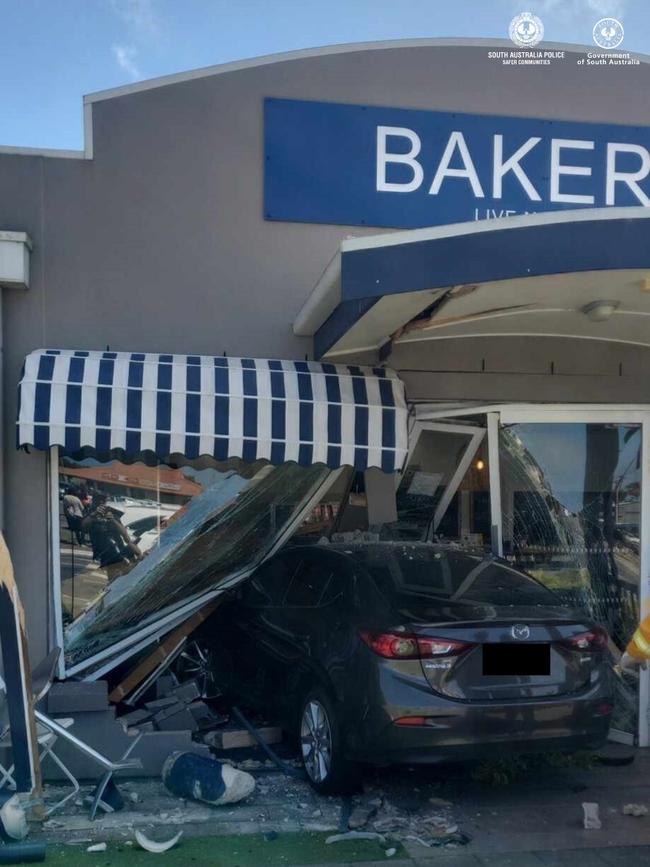 Car into Live N Let Pie bakery at Goolwa. Picture: SA Police