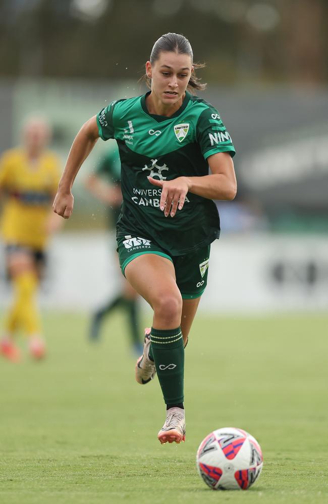 Sofia Christopherson in action for Canberra United. Picture: Getty Images