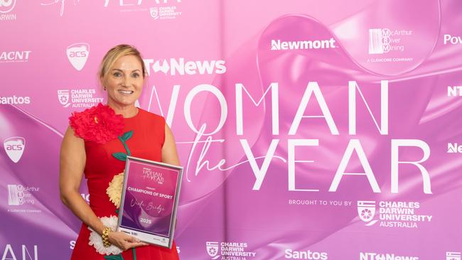 Vicki Bridge, winner of the People's Choice award at the 2025 NT News Woman of the Year Awards. Photo: Georgia Politis