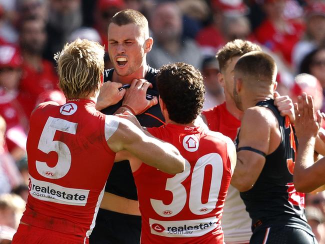 It was a fiery Sydney derby as per usual. Picture: Phil Hillyard