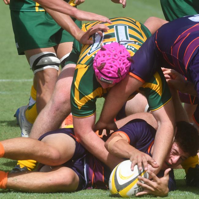 QLD Rugby Union State Championships (17-18 years boys) at the Townsville Sports Precinct. Friday May 23. Sunshine Coast against Metro West. Picture: Evan Morgan