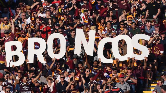 Broncos fans at the Elimination Final against St George-Illawarra last Sunday. Photo: AAP