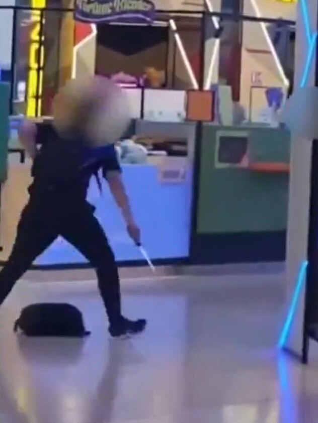 A teenager has been stabbed during a wild brawl in front of stunned customers at Elizabeth Shopping Centre, 23 October, 2024. Picture: 7 NEWS