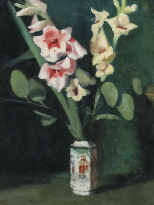 Clarice Beckett’s Gladioli, 1922. Credit: Art Gallery of South Australia