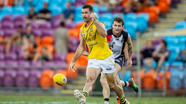 Joel Budarick playing for Nighcliff in the NTFL this season. Picture: Pema Tamang Pakhrin