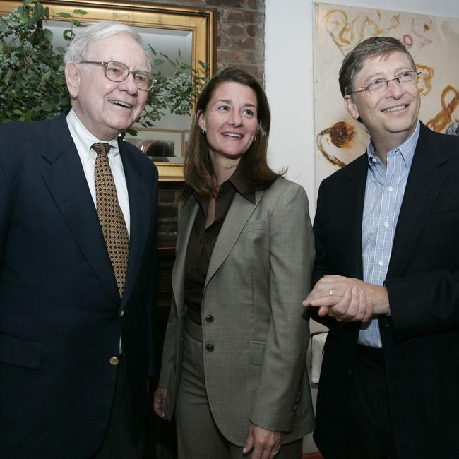 Bill Gates, Melinda Gates and Warren Buffett.