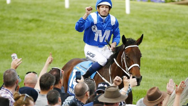 Any potential suitors for the Cox Plate are likely to run into superstar mare Winx as she chases back-to-back wins in the weight-for-age classic at Moonee Valley. Picture: Colleen Petch