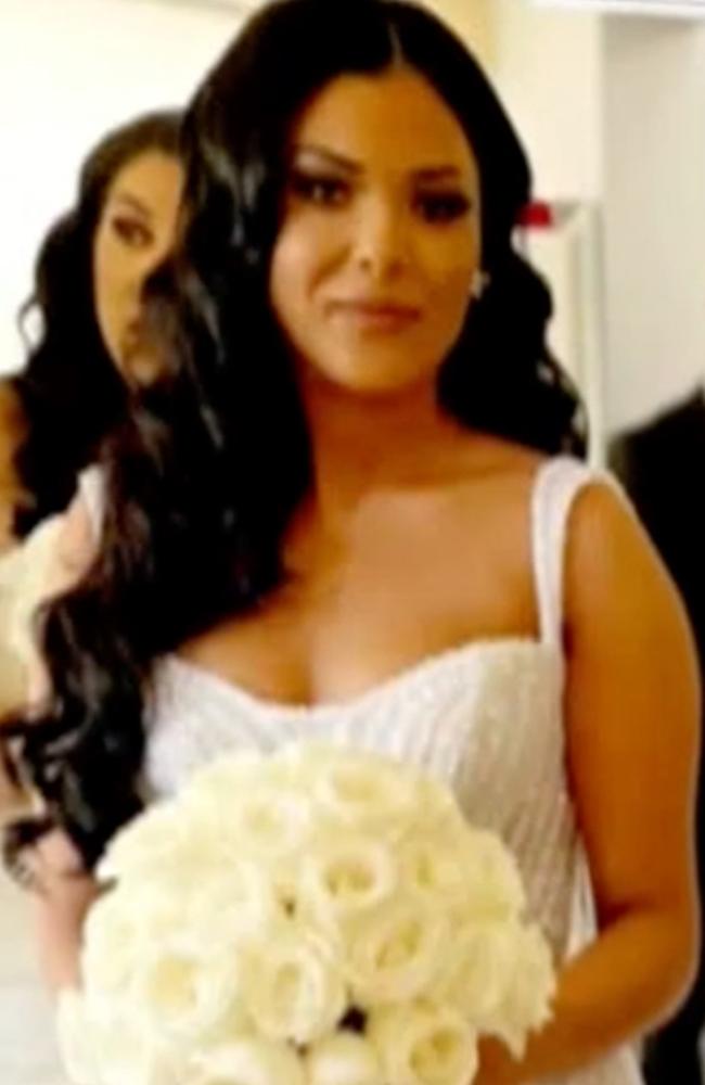 Marina Morgan on her wedding day. Photo: 9 News.