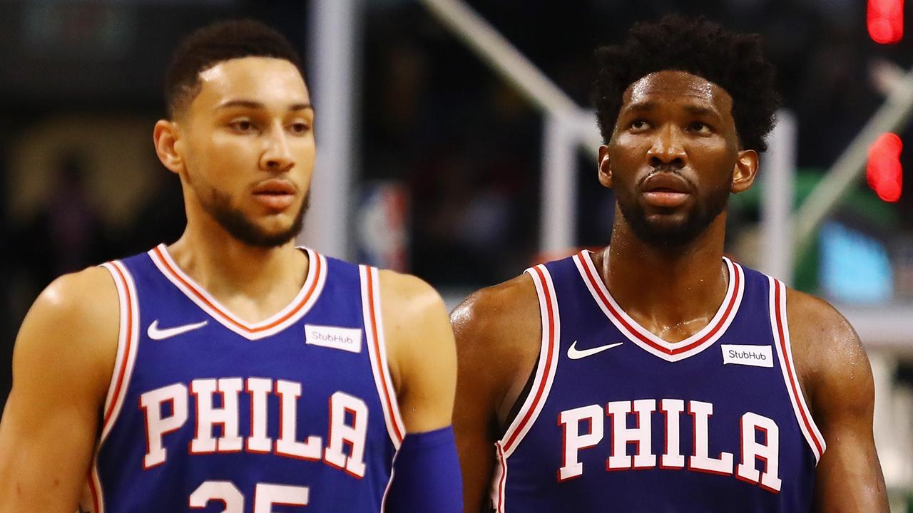 Ben Simmons and Joel Embiid are set for big years. Tim Bradbury/Getty Images/AFP
