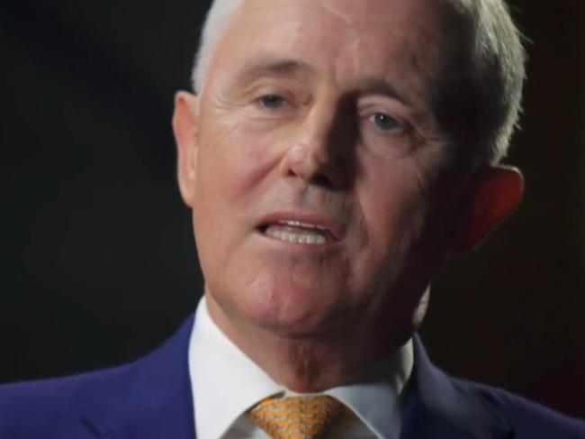 20/04/2020: Former Prime Minister Malcolm Turnbull is interviewed on the ABC's 7.30 by Leigh Sales on the day of the release of his memoir 'A Bigger Picture'