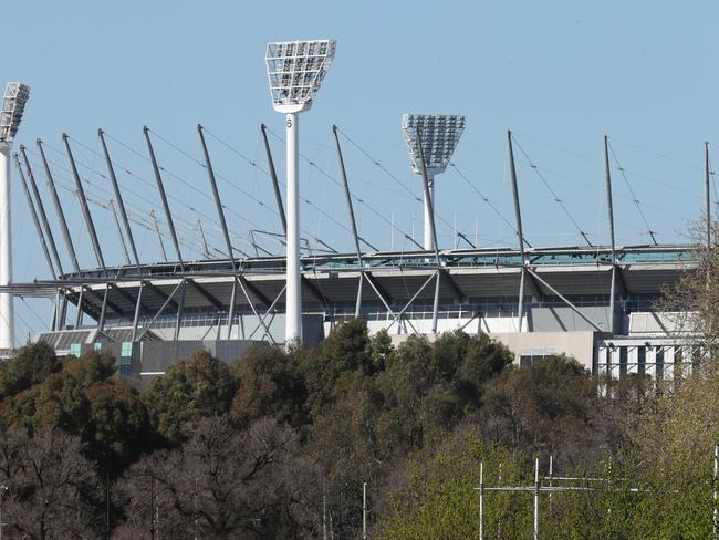 MELBOURNE, AUSTRALIA - NewsWire Photos, SEPTEMBER 8, 2021. Melbourne still in a COVID-19 lockdown. The MCG from Princes bridge. Picture: NCA NewsWire / David Crosling