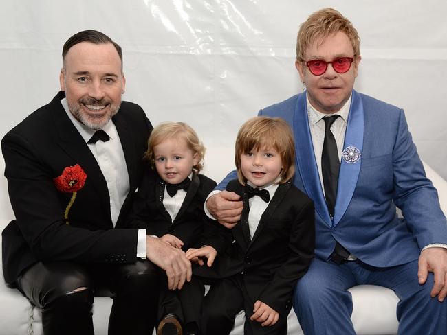 The music legend wants to spend more time with his sons, Elijah Furnish-John and Zachary Furnish-John. Picture: Michael Kovac/Getty Images for EJAF