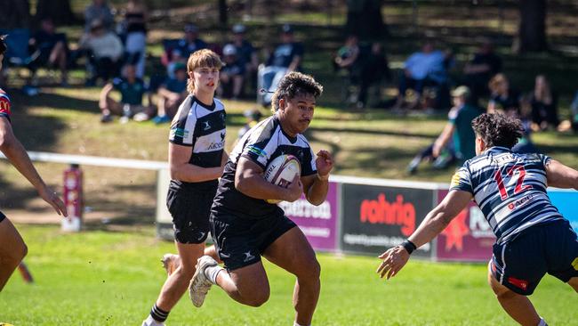 Finals footy action. Picture courtesy of Queensland Premier Rugby/ Anthony Wingard.