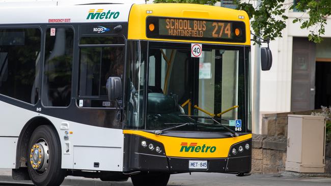 A Metro Bus in Elizabeth Street, Hobart on Tuesday 19th November 2024.Picture: Linda Higginson