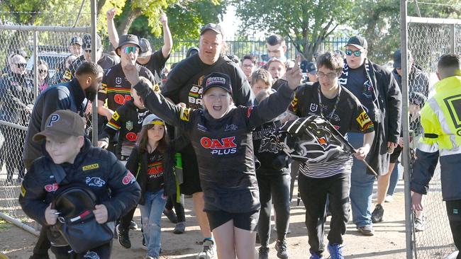 Penrith faithful arrive at BlueBet Stadium.