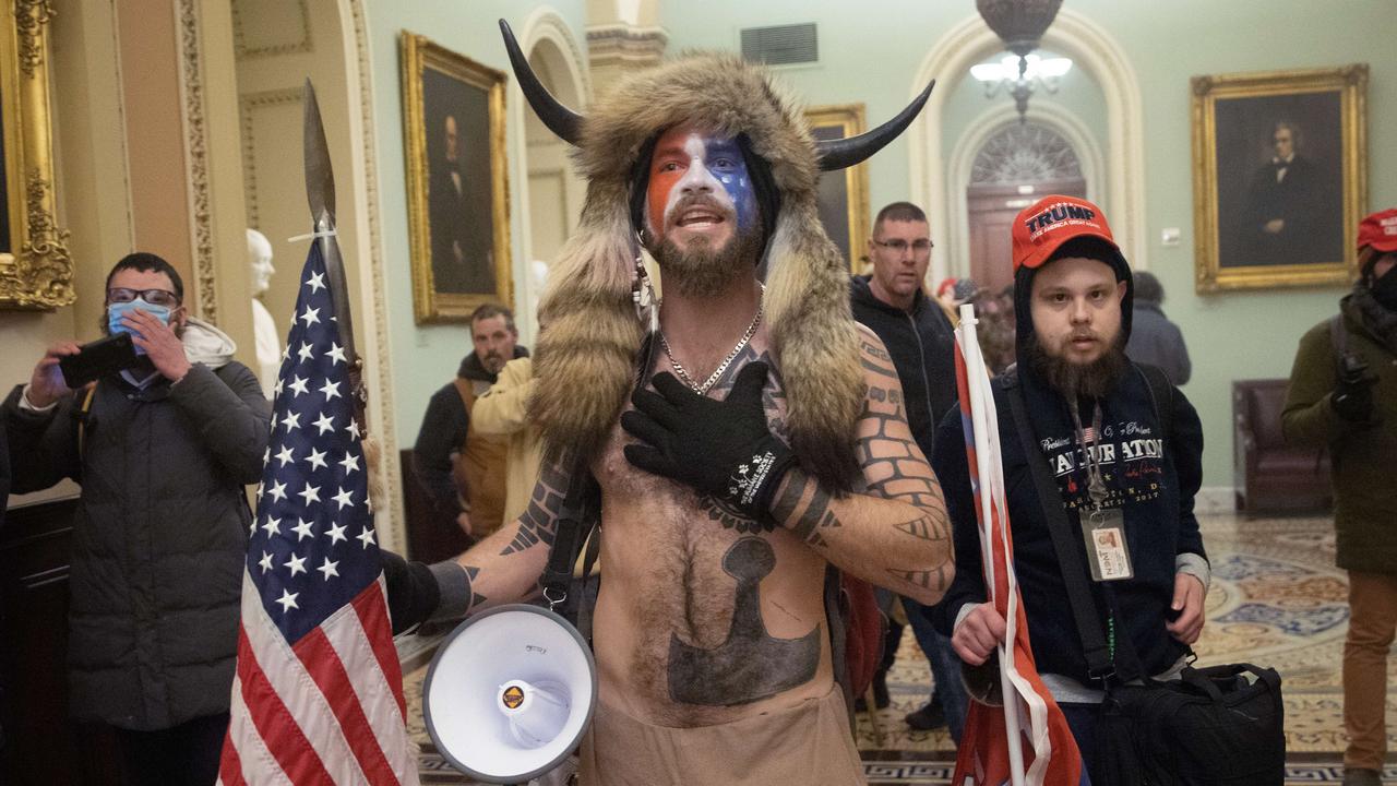 Face-painted man in horned fur cap at Capitol riot supports Trump and  QAnon, not antifa