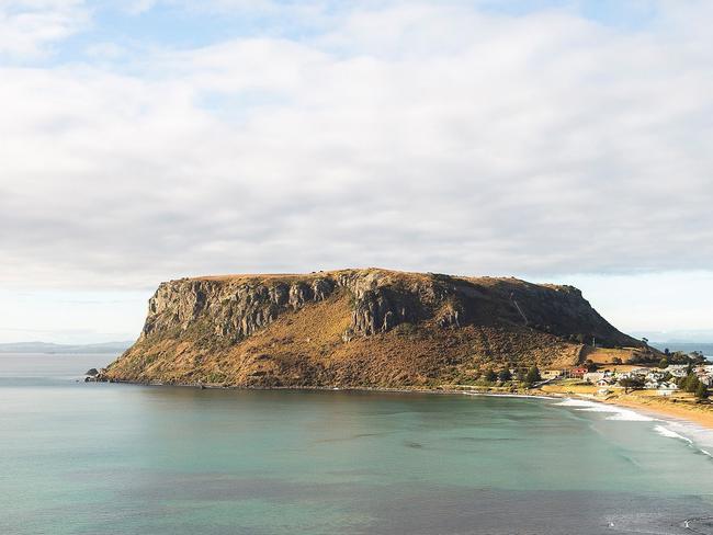 Stanley and the Tarkine: As you approach the beautifully preserved town the first thing you see is The Nut, a volcanic plug that rises 152m from the sea like a strange box above the bay. Picture: Louise Hawson