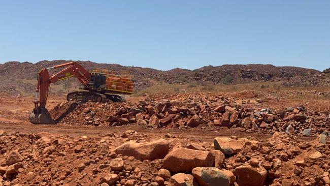 Construction work underway at the site of Perdaman's $6 billion urea plant on Western Australia's Burrup Peninsula. Picture: Supplied