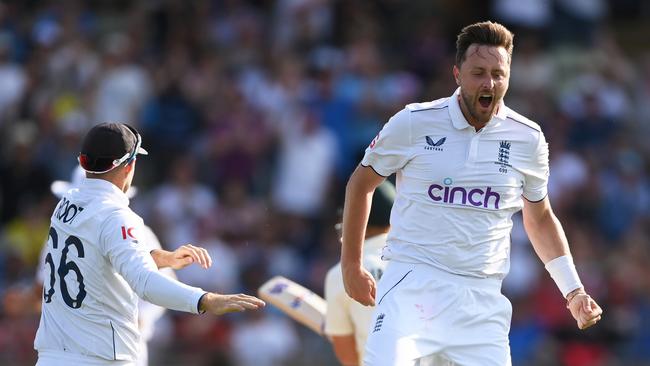 Ollie Robinson made the key breakthrough for England. Picture: Getty