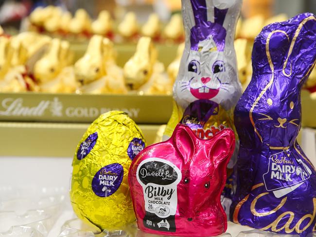 SYDNEY, AUSTRALIA: NewsWire Photos: MARCH 27 2024:  A general stock photo of Easter Eggs on  sale at the retail store Woolworths located below Big W at Townhall in Sydney ahead of Easter long weekend. Picture: NCA NewsWire/ Gaye Gerard