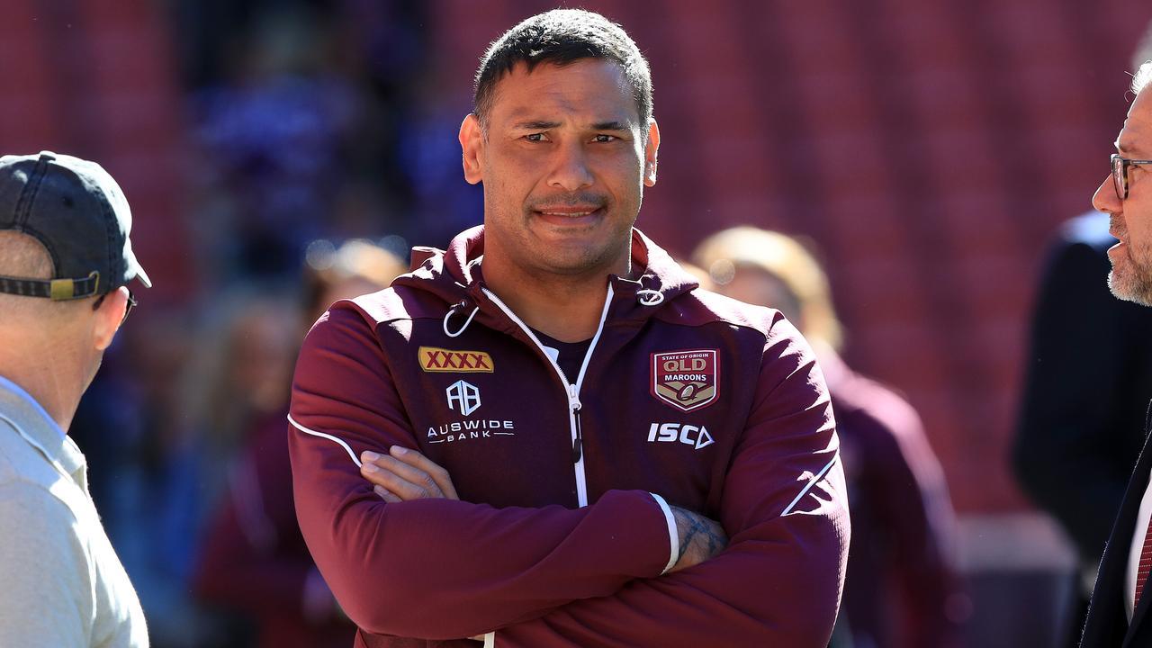 Assistant coach Justin Hodges fears Wayne Bennett will sack him for this year’s series. Picture: Adam Head